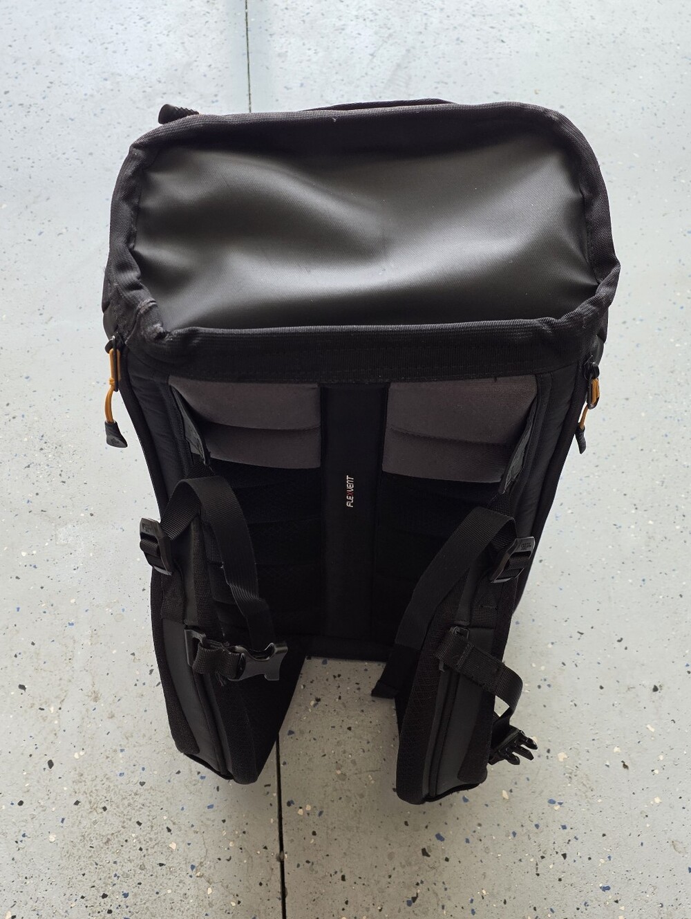 The North Face Base Camp Kaban Backpack - BLACK w/ Orange Accents